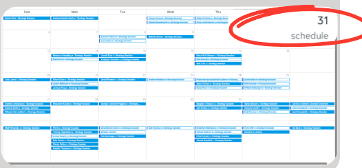 Calendar with 31 booked installs